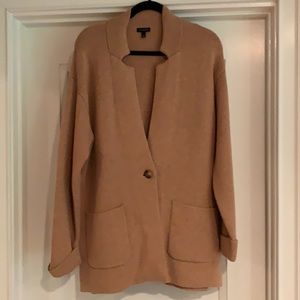 Talbots wool blend sweater jacket, size L.